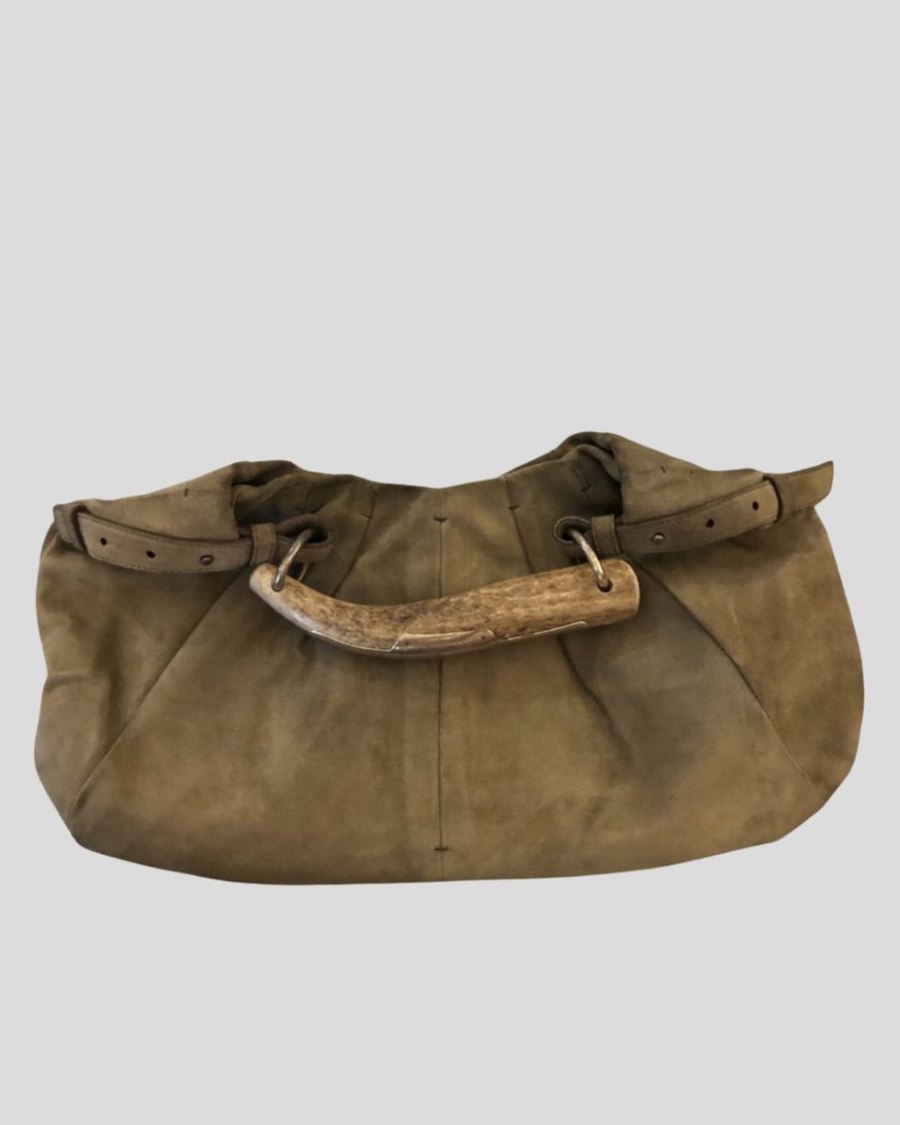 SUEDE-BAG-WITH-HORN-HANDLE-ONROTATE