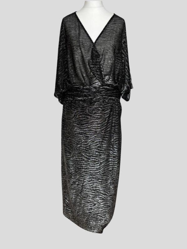 volsun-black-metallic-midi-dress-front