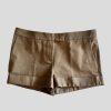 brown-structured-cotton-shorts-onrotate