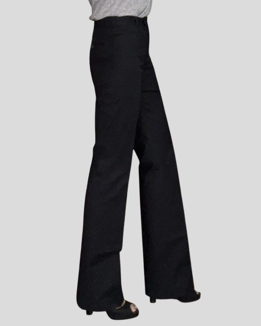 black-low-rise-bootcut-trouser-onrotate