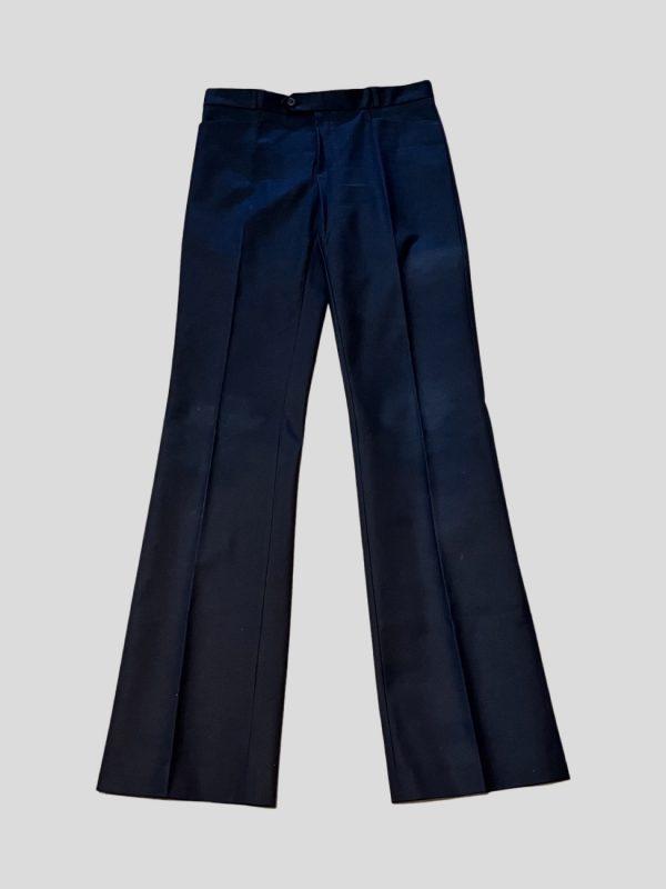 black-low-rise-bootcut-trouser-front