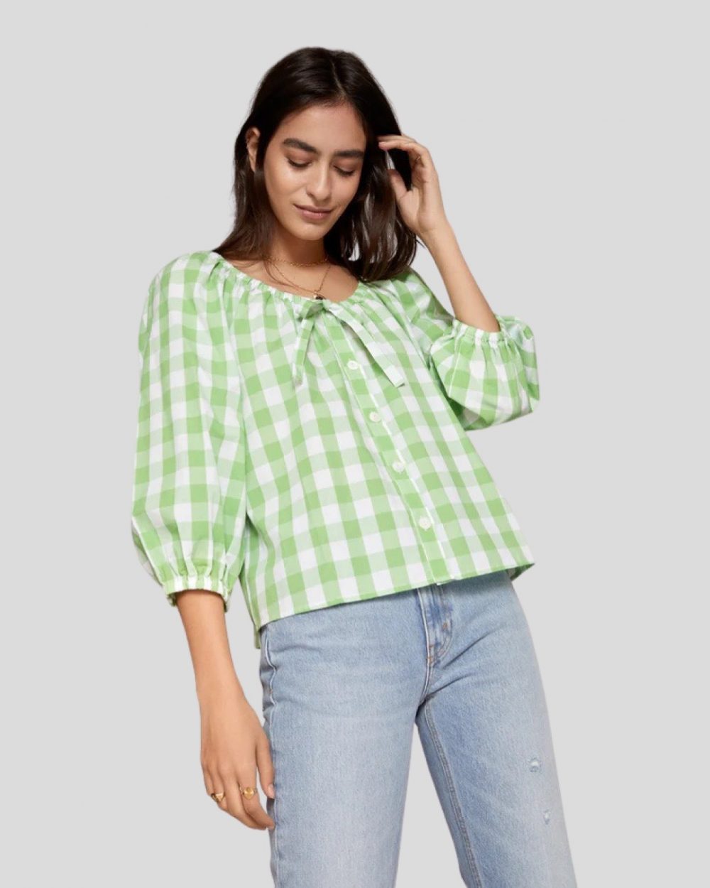 esther-green-gingham-top-onrotate