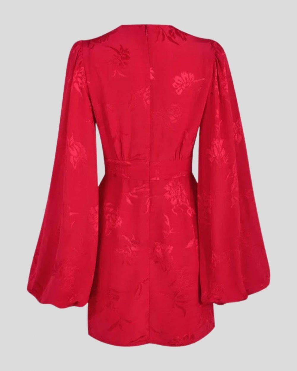 Back of Rat & Boa's red Isabella dress.